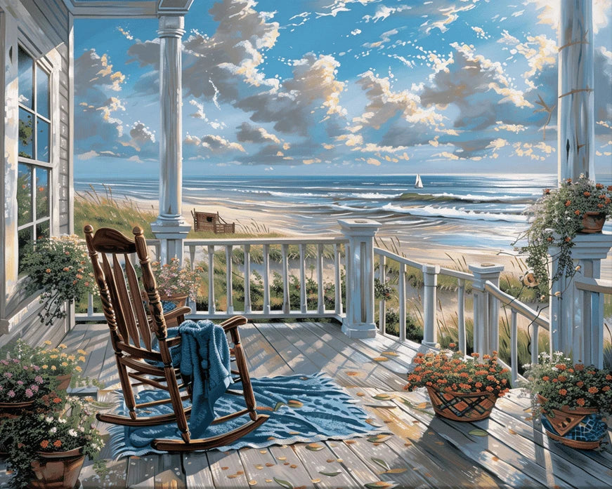 Genie Canvas - Landscape Architecture Number Painting ,Diy Painting Kit For Adults Paint By Numbers Canvas Acrylic Painting Decorative Paintin