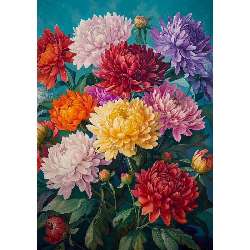 Genie Canvas - Diy Picture Paint By Numbers For Adults Flowers Painting By Numbers Handmade Wall Art For Adults Home Decor