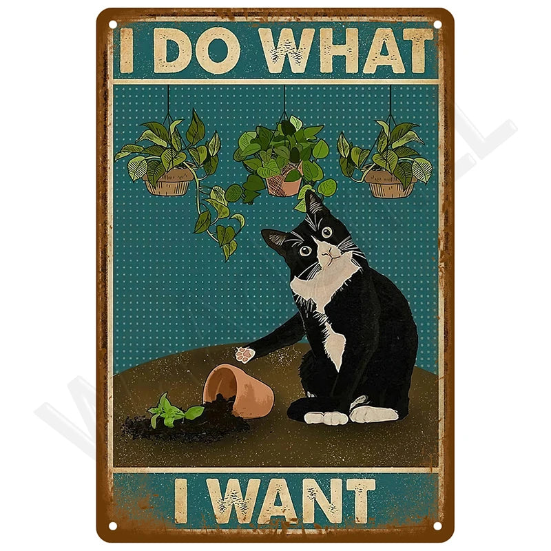 Retro Wall Art Mural Outdoor House Bathroom Home Room Decorations Decor Vintage Metal Signs Plates Tin Sign Posters Man Cave Bar