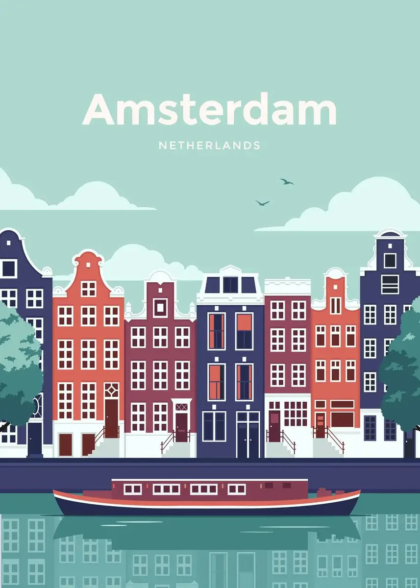 World City Travel Paris Venice Sydney Dubai Boston London Amsterdam Wall Art Canvas Painting Posters Prints Wall For Room Decor