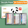 24 Acrylic Paint Set Colors 5ml/0.17oz,Water-Proof Portable Art Rich Pigments for DlY Craft,Drawing,Painting,Canvas, Rock