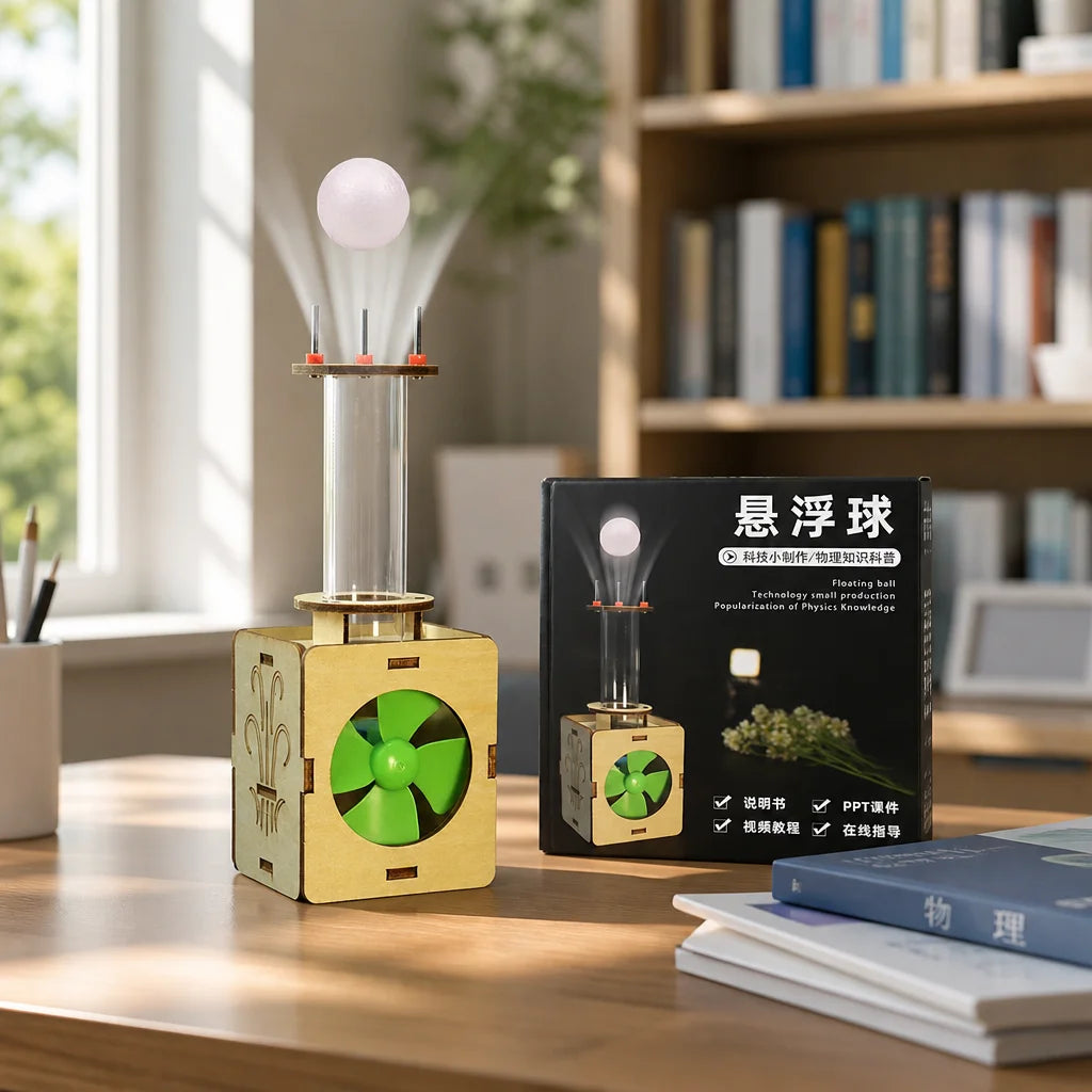 STEM Wooden DIY Air Floating Ball Science Kits for Kids Educational Toys Physics Experiment Tool School Projects Teaching Aids