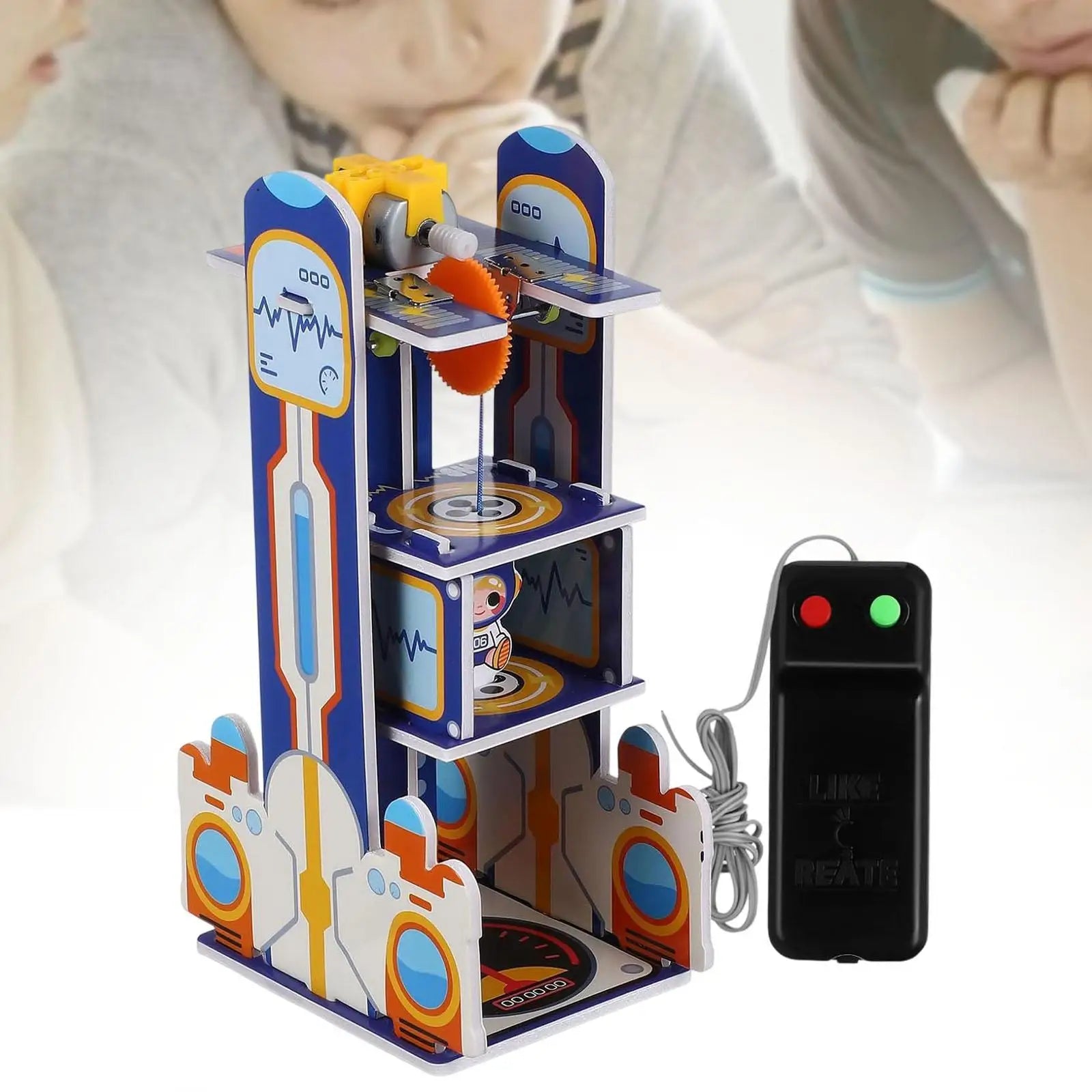 DIY Elevator Toy Kids Science Kit Material Package, Easy Assembly DIY Model Building Kit for Children, Teens, Age 5+