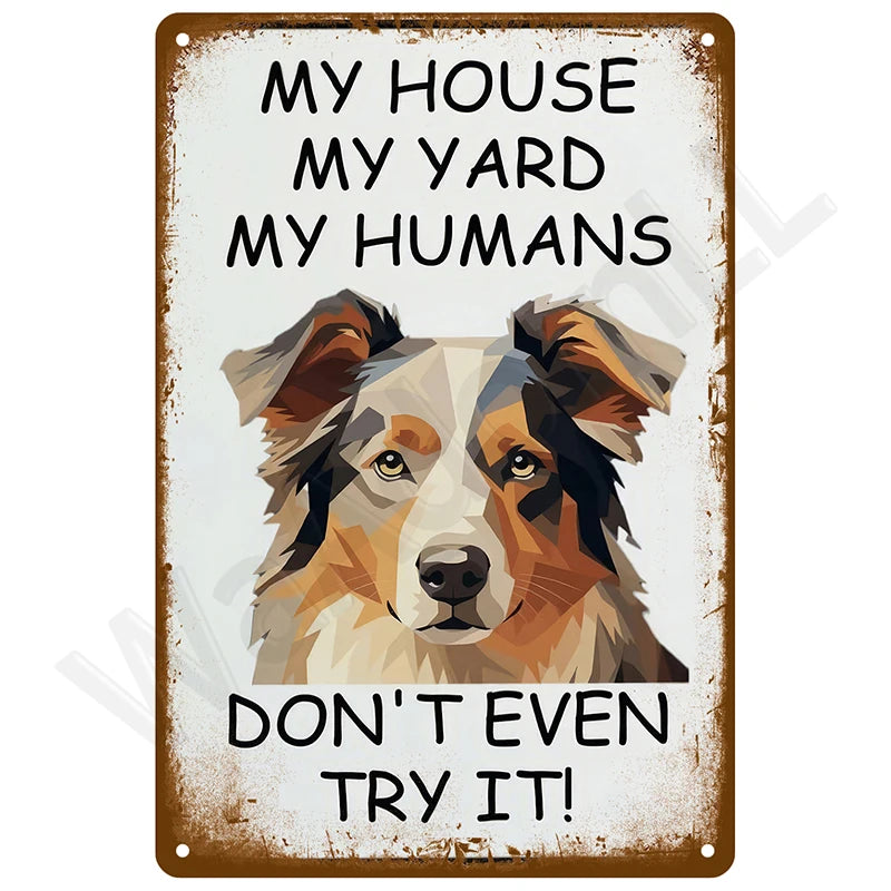 Retro Wall Art Mural Outdoor House Bathroom Home Room Decorations Decor Vintage Metal Signs Plates Tin Sign Posters Man Cave Bar