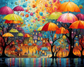 Paint By Numbers Umbrella Tree DIY Arts Crafts Digital Oil Painting Fantasy Landscape Scenery Drawing On Canvas Handpainted Gift