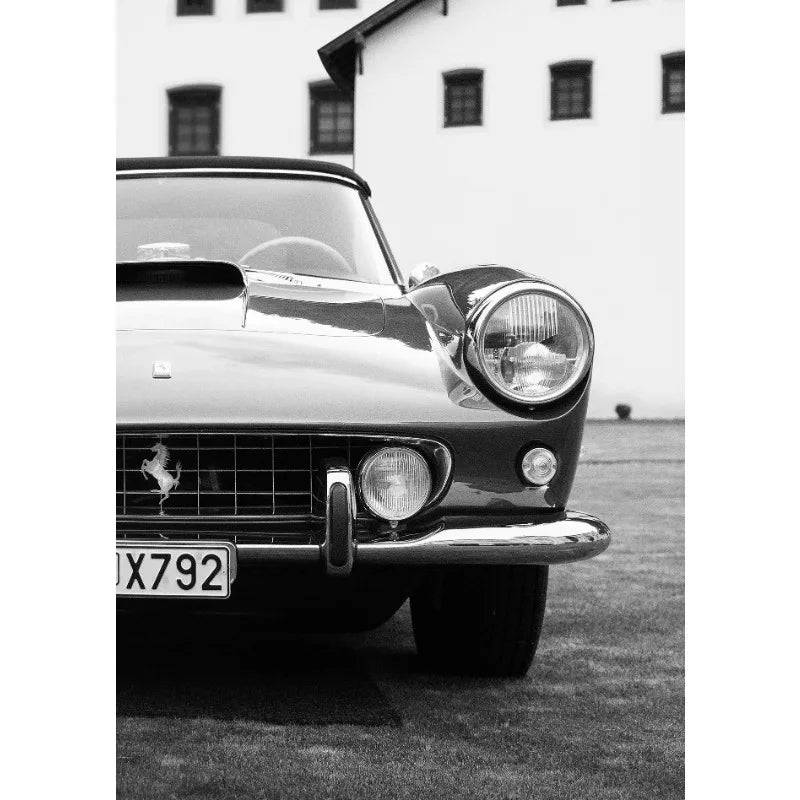 Modern Fashion Wall Art Simple Black and White Luxury Car HD Canvas Poster Prints Home Bedroom Living Room Decoration Mural