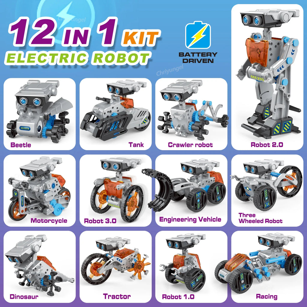 12-in-1 STEM Robot Building Kit