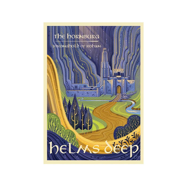 Tolkien Wall Art Canvas Painting Middle Earth Landscape LOTR Posters and Prints Wall Pictures Travel Gift Living Room Home Decor