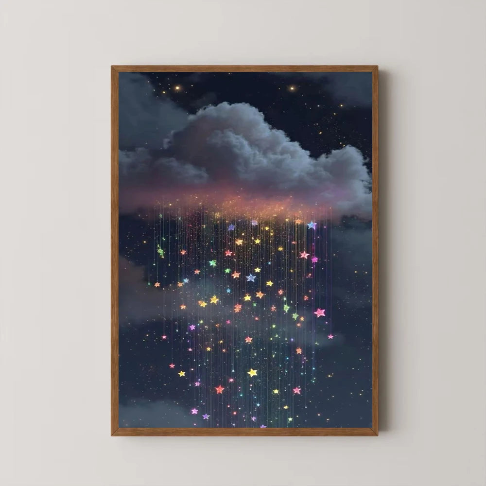 Modern Minimalist Abstract Cloud Wall Art, Suitable for Living Rooms and Bedrooms, Housewarming Gifts or Art Decoration Posters