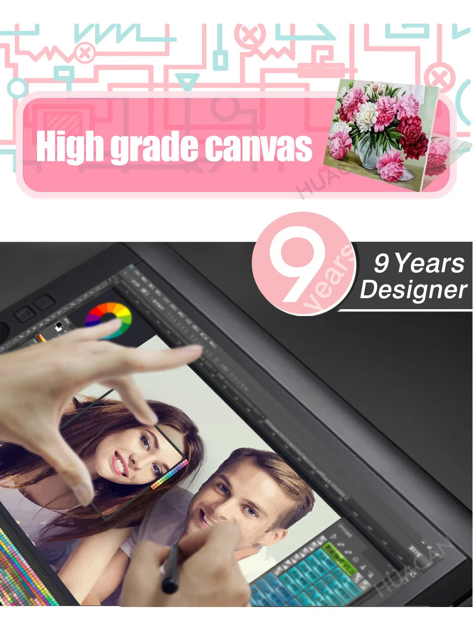 Genie Canvas -  Custom - Paint By Numbers Custom Photo HandPainted Kits Creative Hobby Oil Painting Private Livingroom Decoration Unique Gift