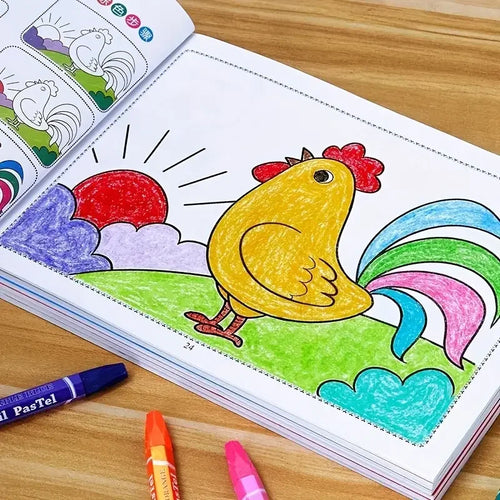 46-Page Kids Drawing & Painting Coloring Book