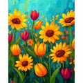 Genie Canvas - Diy Picture Paint By Numbers For Adults Flowers Painting By Numbers Handmade Wall Art For Adults Home Decor
