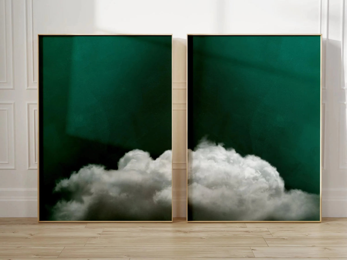 Abstract Blue Cloud Wall Art Poster Minimalist Sky Maximum Compromise Canvas Printmaking for Modern Living Room Home Decor Gifts
