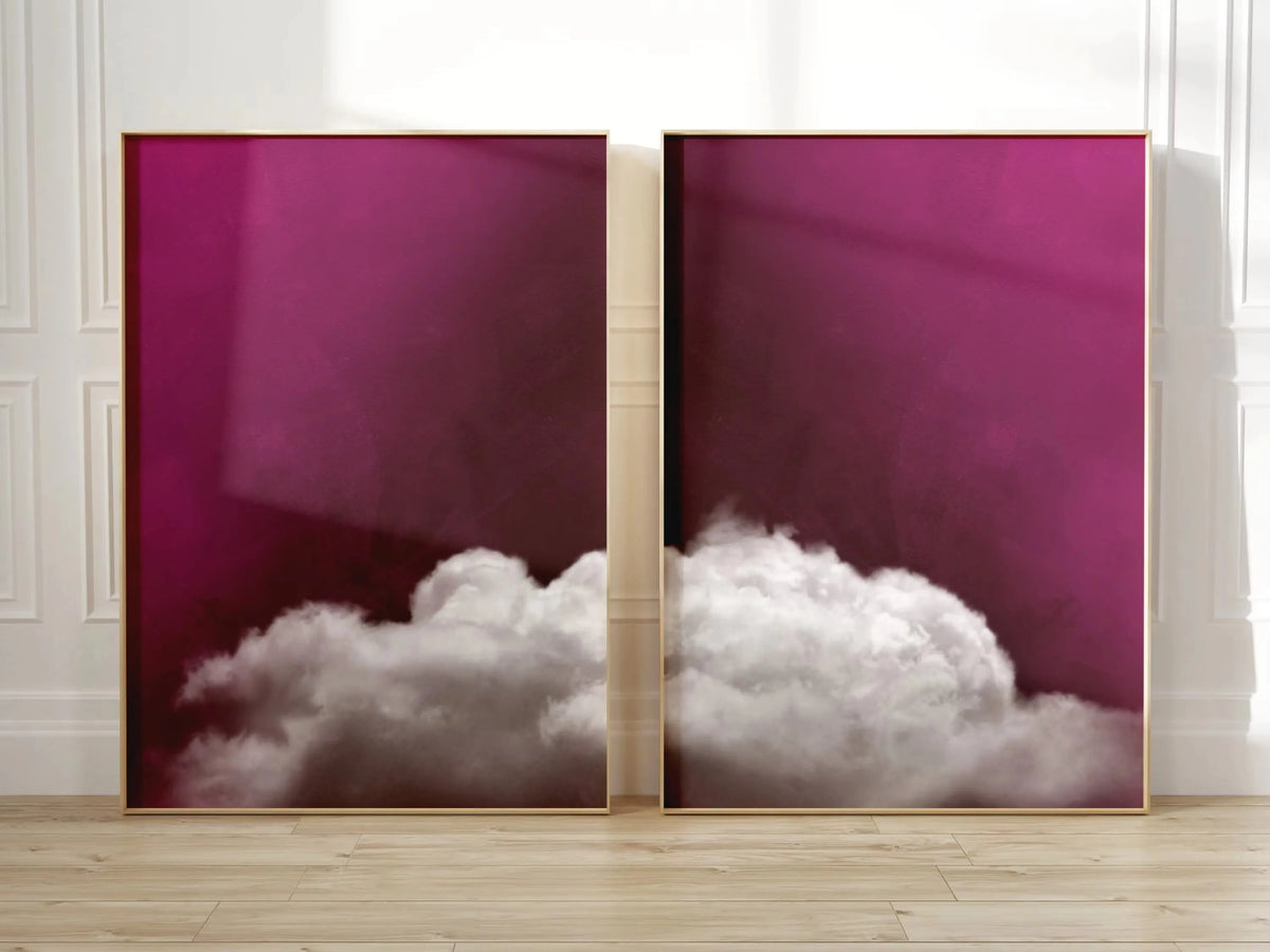 Abstract Blue Cloud Wall Art Poster Minimalist Sky Maximum Compromise Canvas Printmaking for Modern Living Room Home Decor Gifts