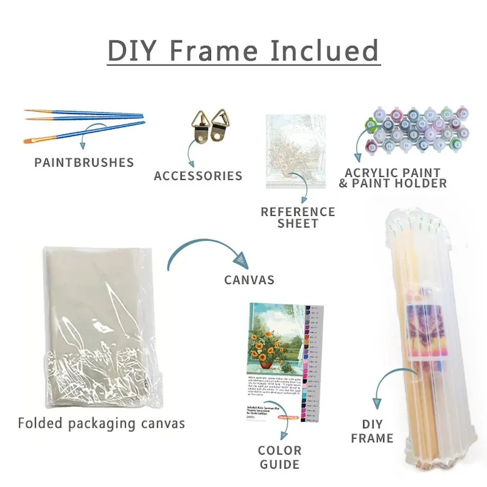 Genie Canvas - PhotoCustom City Oil Painting By Numbers Scenery Adults DIY Kits Paint By Numbers On Canvas Landscape Frameless Home Decoration