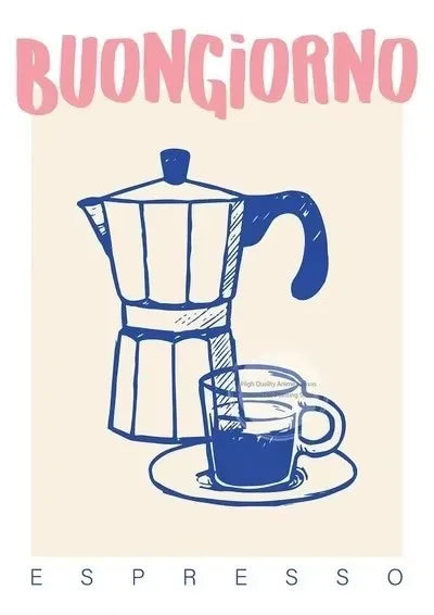 1pc Canvas painting  Retro Coffee Club Canvas Print Chic Food Beverage Beige Background Wall Art Posters for Modern Living Room
