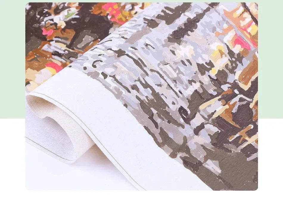 Genie Canvas - Frame Illustration Picture Diy Painting By Numbers For Adults Kits Sunset Acrylic Paint On Canvas For Home Decors Diy Gi