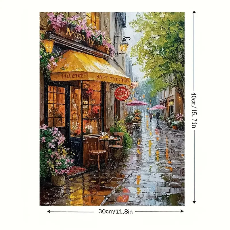 French Café - Paint by Numbers Kit for Adults