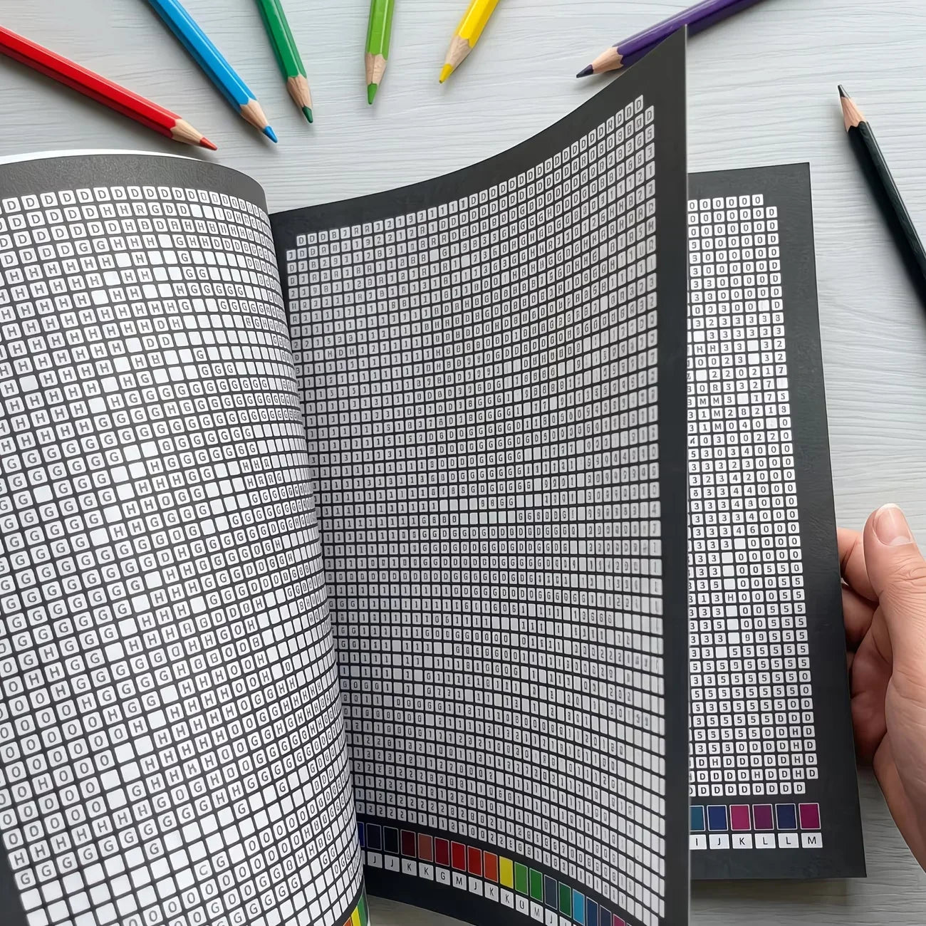 Mystery Mosaics Color by Number Coloring Book 32 Pages Pixel Art Activity Book for Adult Stress Relief Creative Drawing Workbook