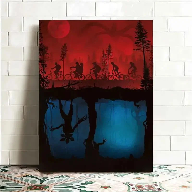 1pc Wall Art Canvas Paintings  Upside Down Monsters Oil Painting On Canvas Wall Art  Artwork Painting Home Wall Decor No Frame