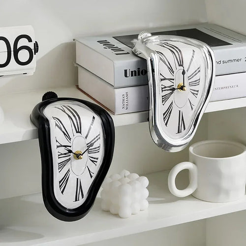 Surreal Melting Wall Clock, Dali-Style Decor