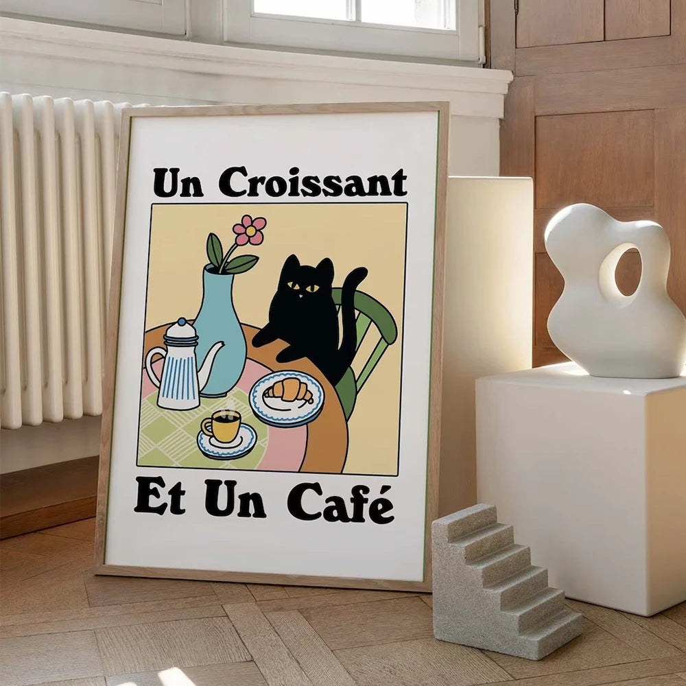 Wash Your Plttle Paws Bathroom Black Cat Wall Art Prints Canvas Painting Poster Picture For Living Bed Room Home Decor