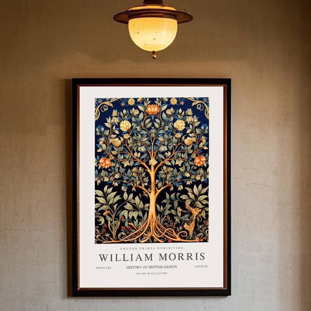William Morris art Poster HD art sticky wall waterproof home living room bedroom bar aesthetic decoration