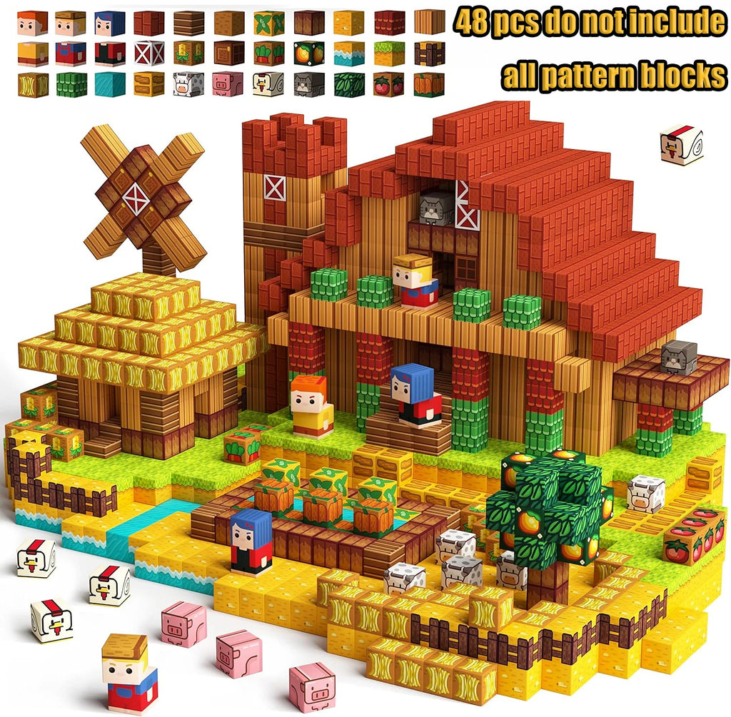 Magnetic Building Blocks - Mine Craft World - Lava