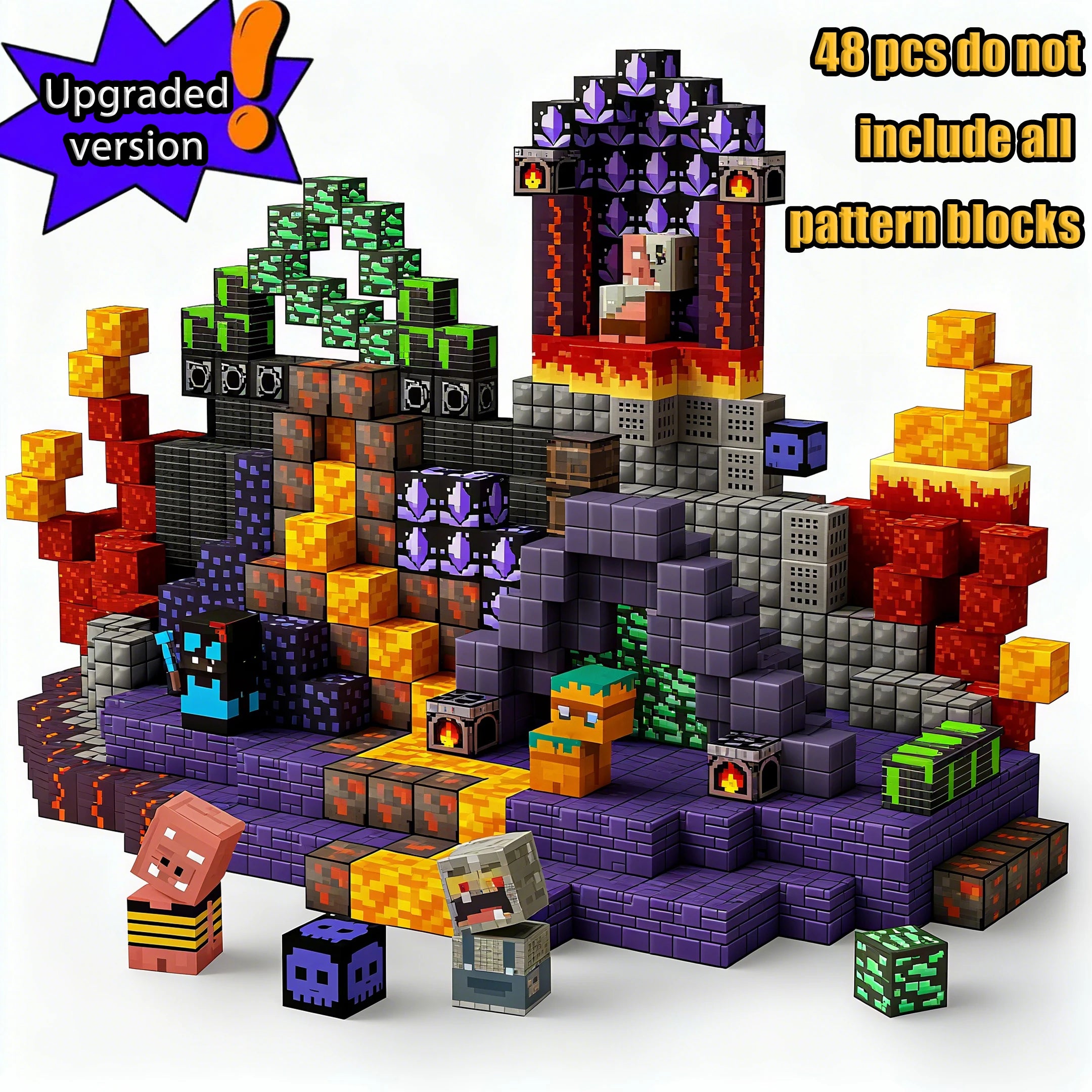 Magnetic Building Blocks - Mine Craft World - Cave