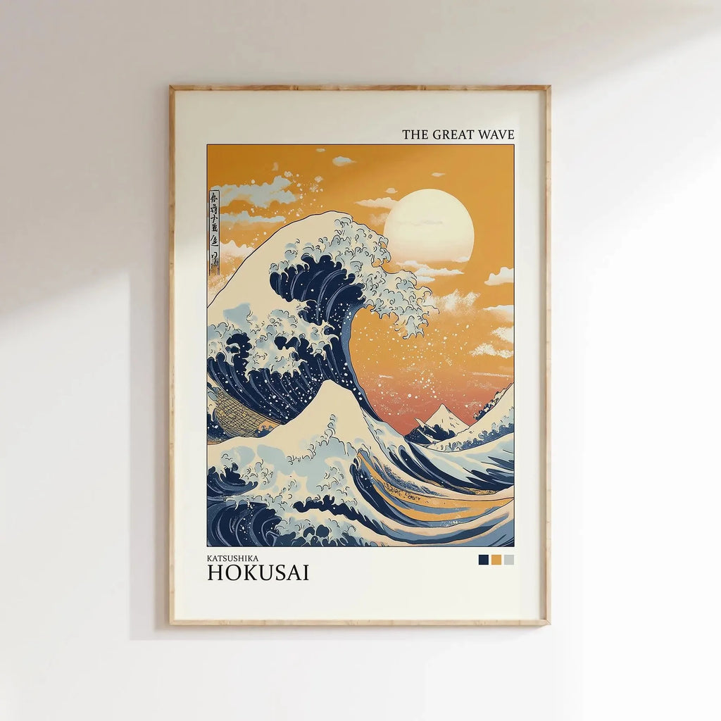 1 Wave Landscape Japanese Wall Art Poster Mount Fuji Sunrise Wave Canvas Print For Modern Living Room Home Decor  Poster Canvas