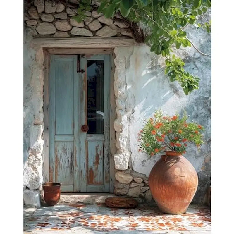 GATYZTORY Painting By Numbers Door Landscape Canvas Drawing Acrylic Paints Coloring By Numbers Unique DIY Gift Home Deco