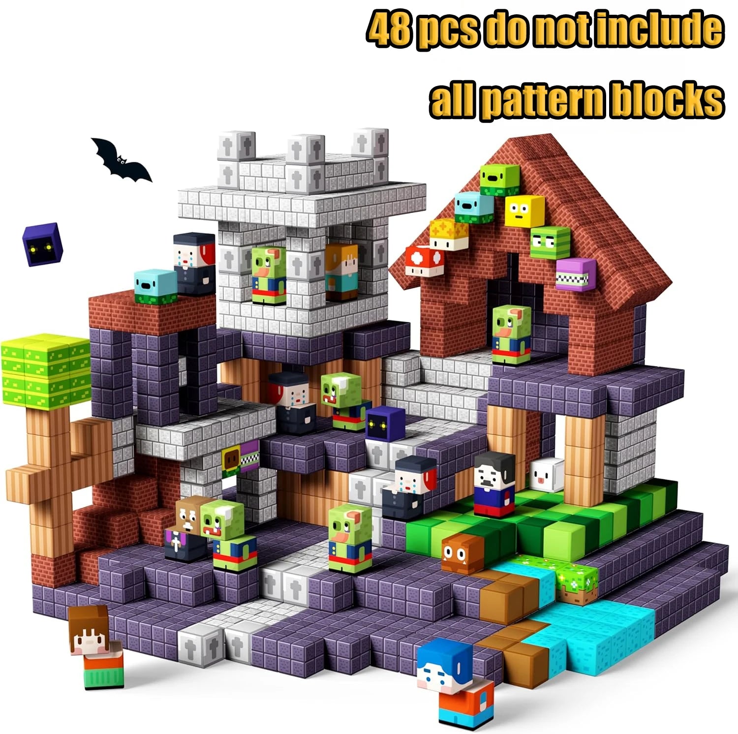 Magnetic Building Blocks - Mine Craft World - Cave
