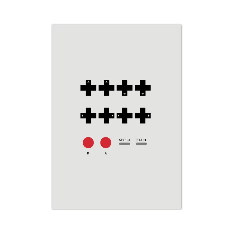 Video Game Wall Art Canvas Posters Prints Gaming Room Decor , Video Game Party Art Painting Pictures Boys Room Wall Decoration
