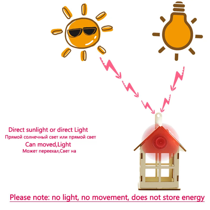 DIY Solar Windmill - Science DIY Physics Educational Kit for Kid Model 2 in 1 Solar Power Technology Experiment Stem Gift