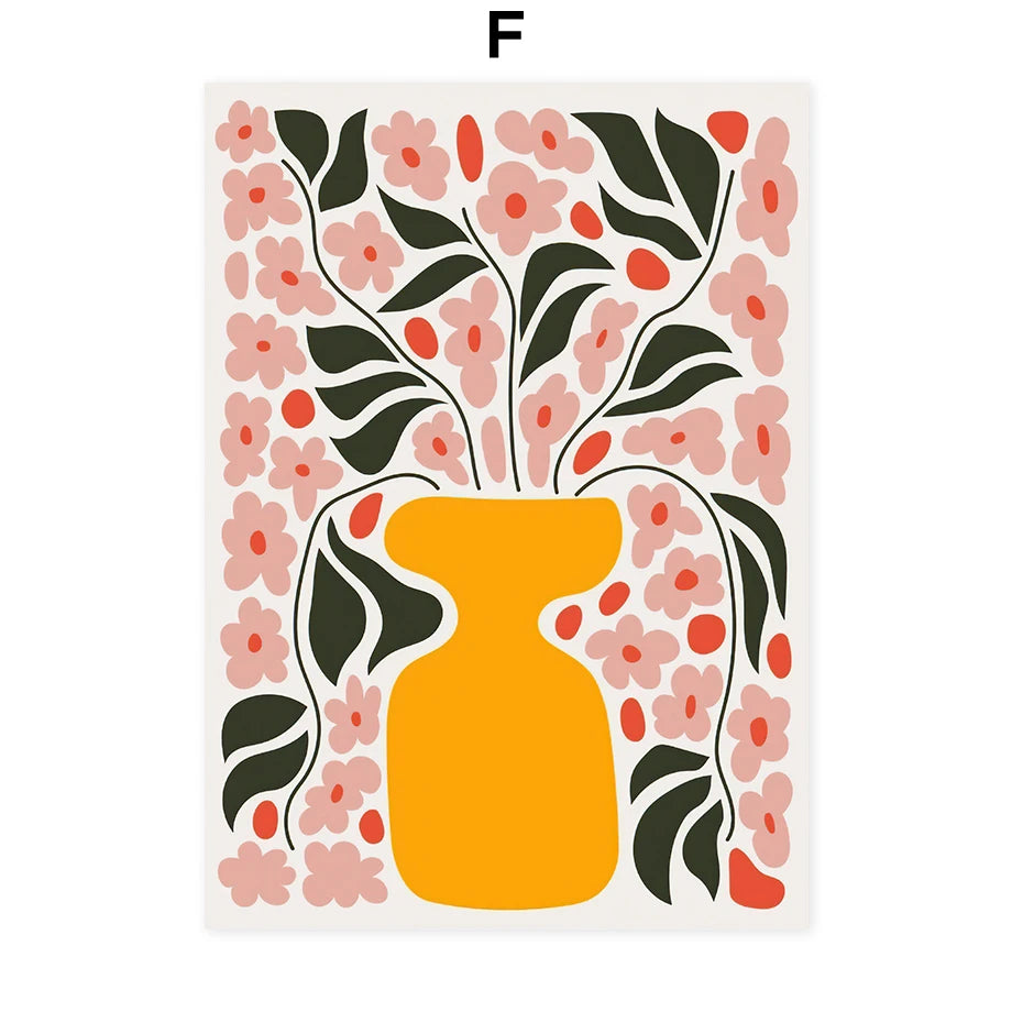 Abstract Flower Wall Art Canvas Painting Poster Gallery Prints Nordic Bohemian Living Room Home Decoration Wall Paintings