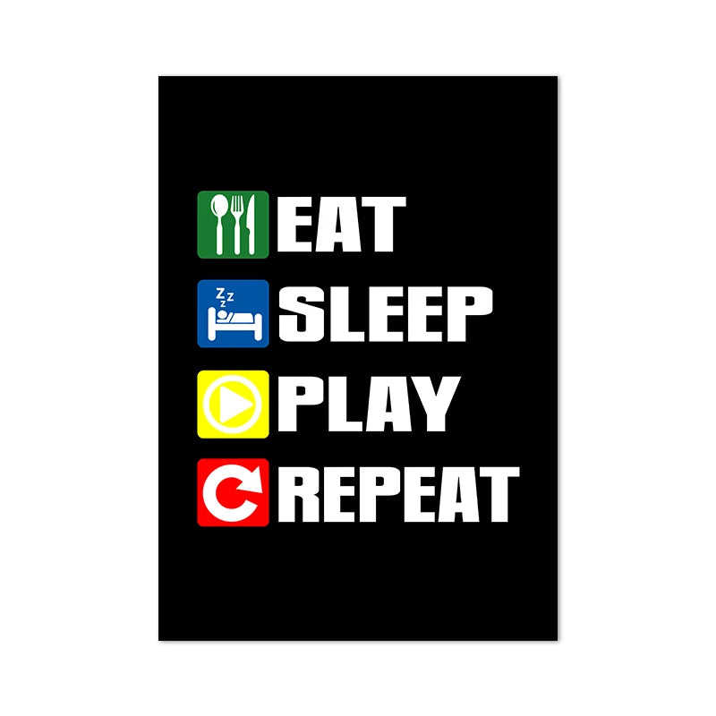 Video Game Wall Art Canvas Posters Prints Gaming Room Decor , Video Game Party Art Painting Pictures Boys Room Wall Decoration