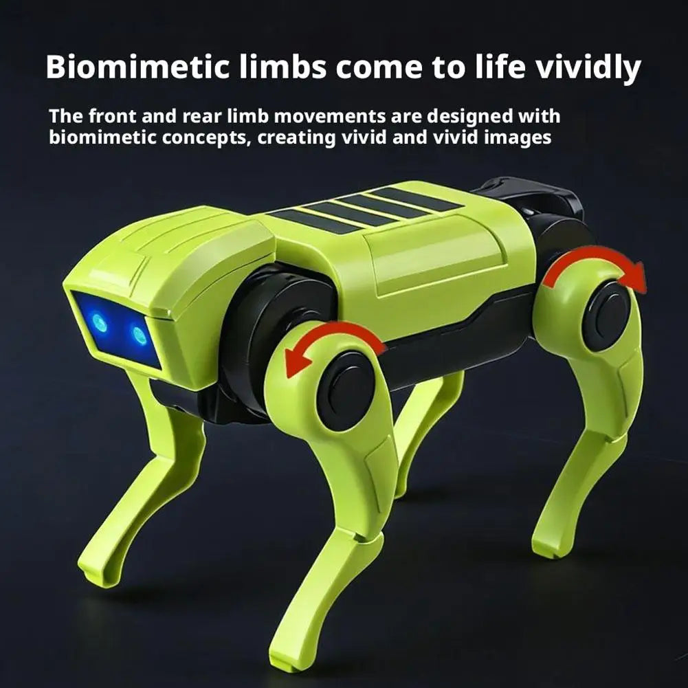 Kids DIY Assembly Electric Bionic Robot Dog Quadruped Mechanical Toy Educational Science Experiment Stem Kit