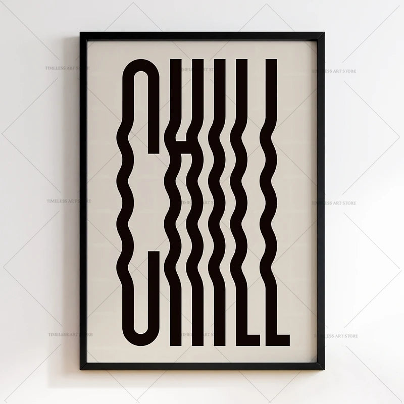 DO NOT Overthink Typography Poster Quotes Wall Art Canvas Painting Posters Prints Mid Century Animal Wall Art for Home Decor