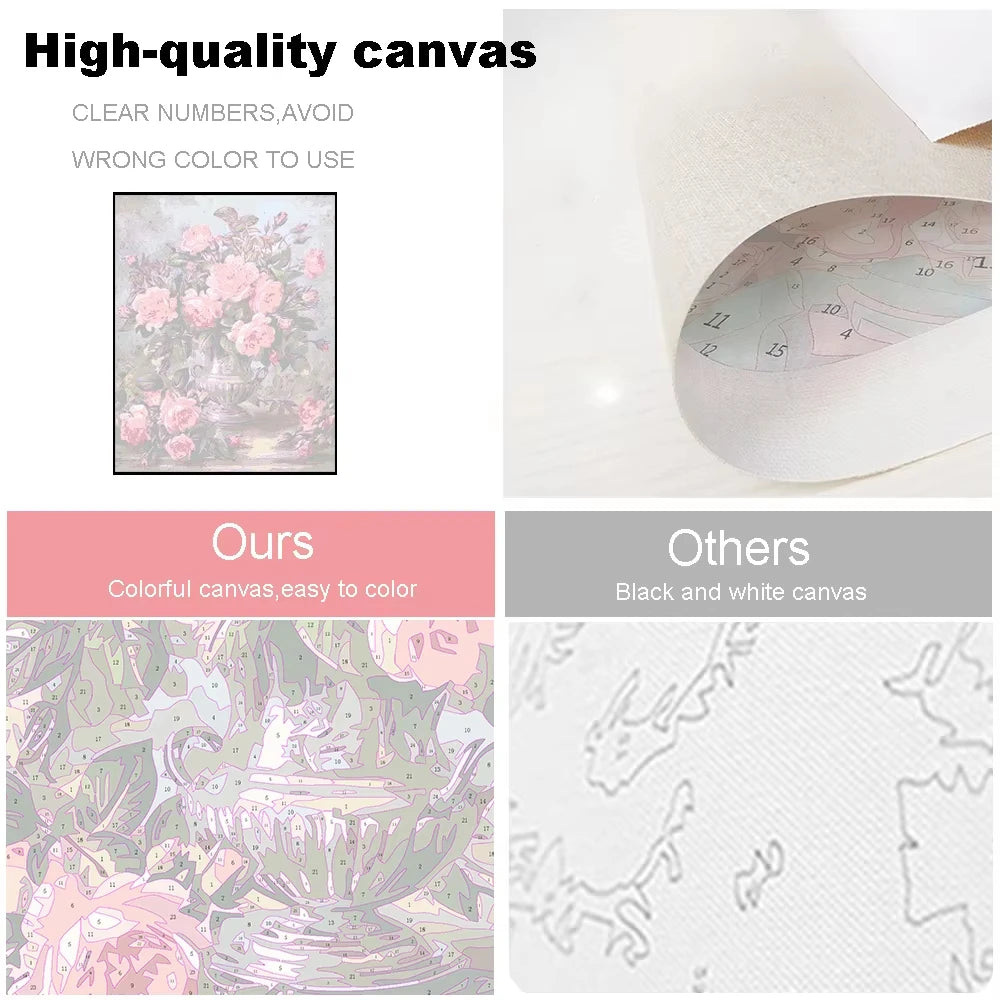 HUACAN Custom Photo Paint By Numbers Couple Lovers Hand Painting Art Home Decoration