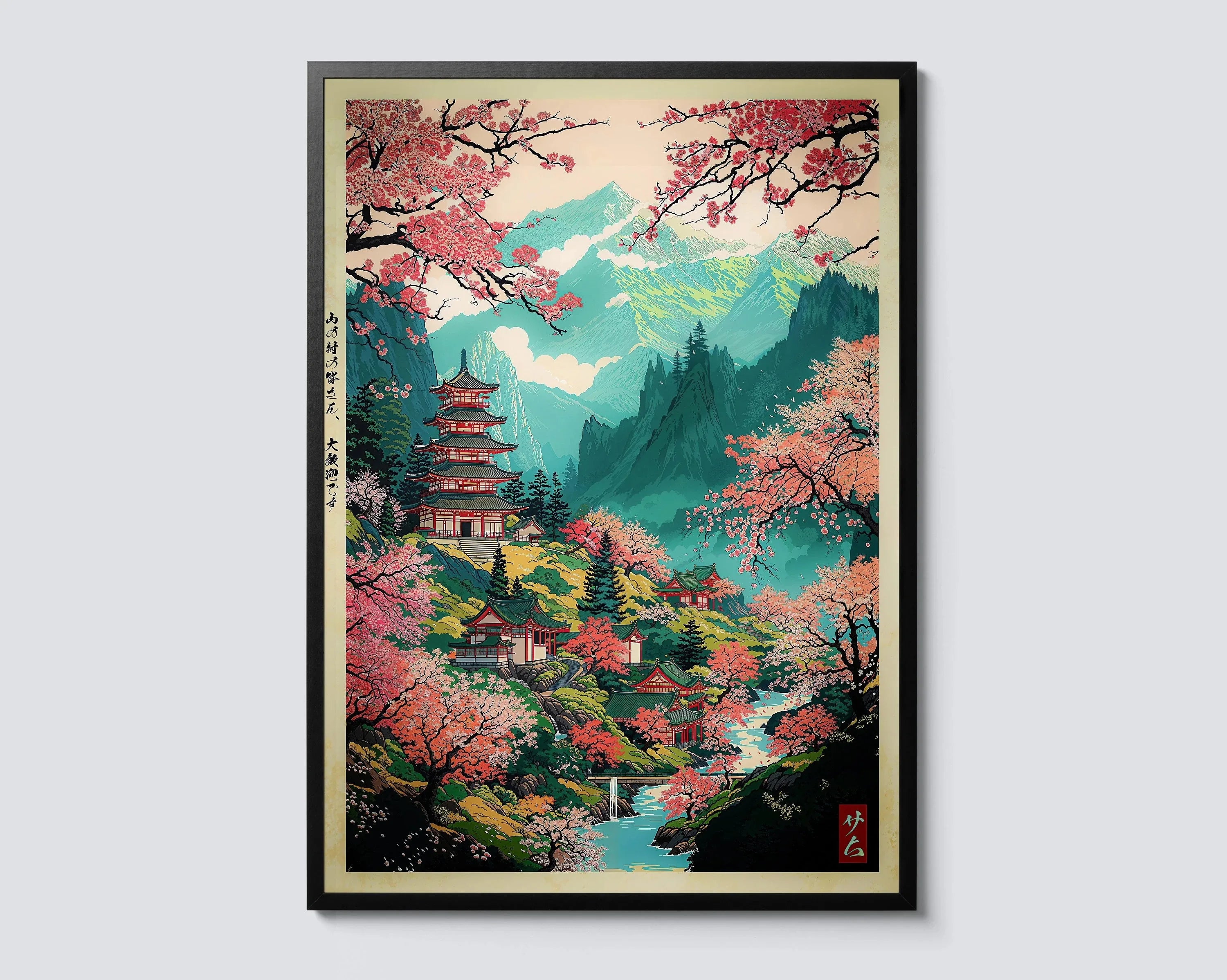 1 Wave Landscape Japanese Wall Art Poster Mount Fuji Sunrise Wave Canvas Print For Modern Living Room Home Decor  Poster Canvas