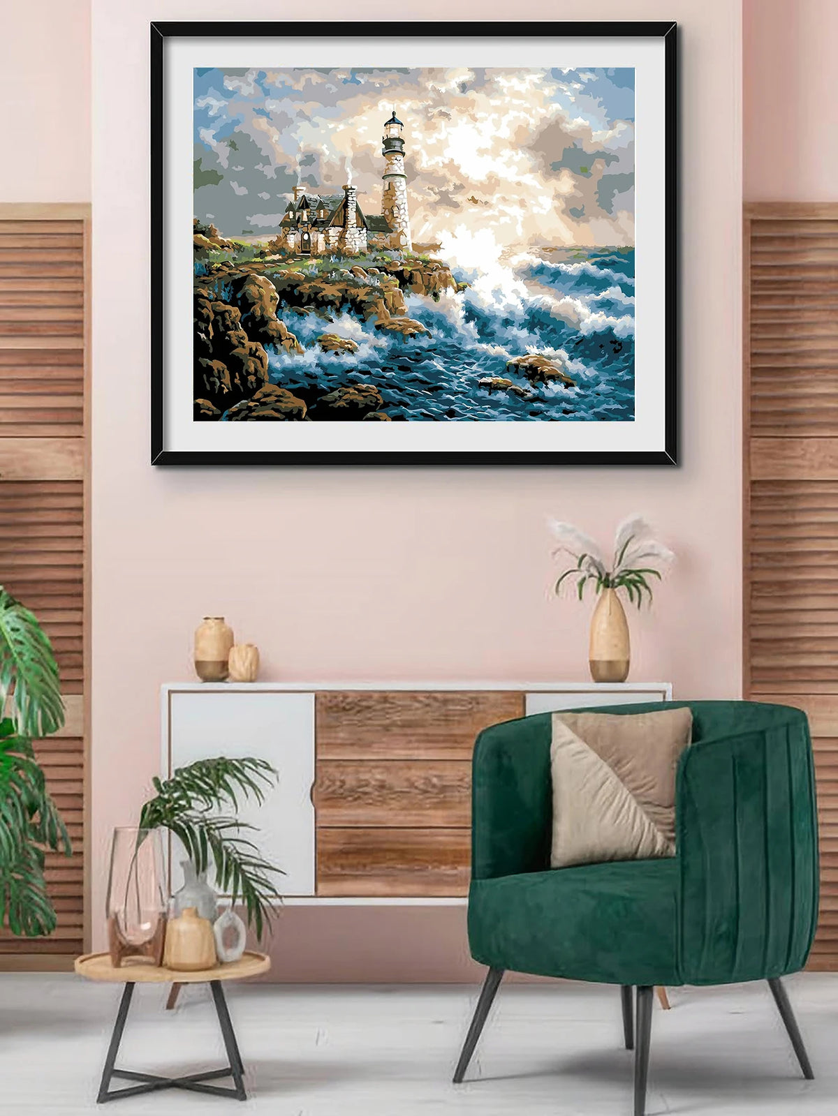 Beach Time - Paint by Numbers Kit for Adults，children，Beginner to Advanced NumberOil Paintin ，Home Decor ，DIY Art Scenery Oil Painting 40x50 cm