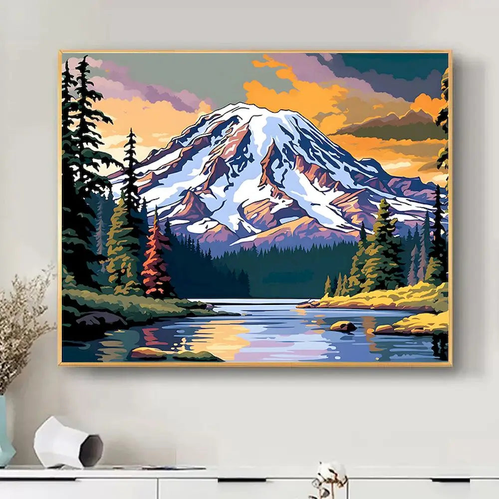 PhotoCustom City Oil Painting By Numbers Scenery Adults DIY Kits Paint By Numbers On Canvas Landscape Frameless Home Decoration