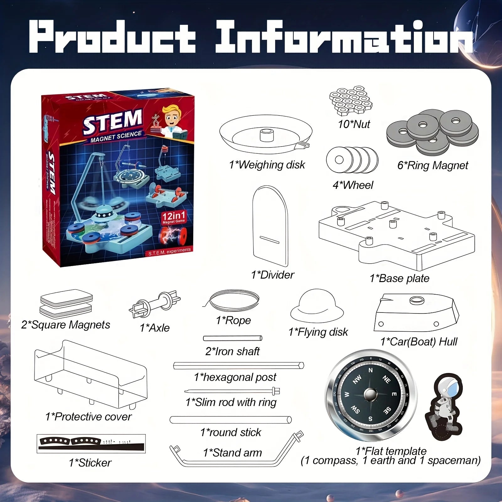 12-in-1 Magnetic Levitation Kit