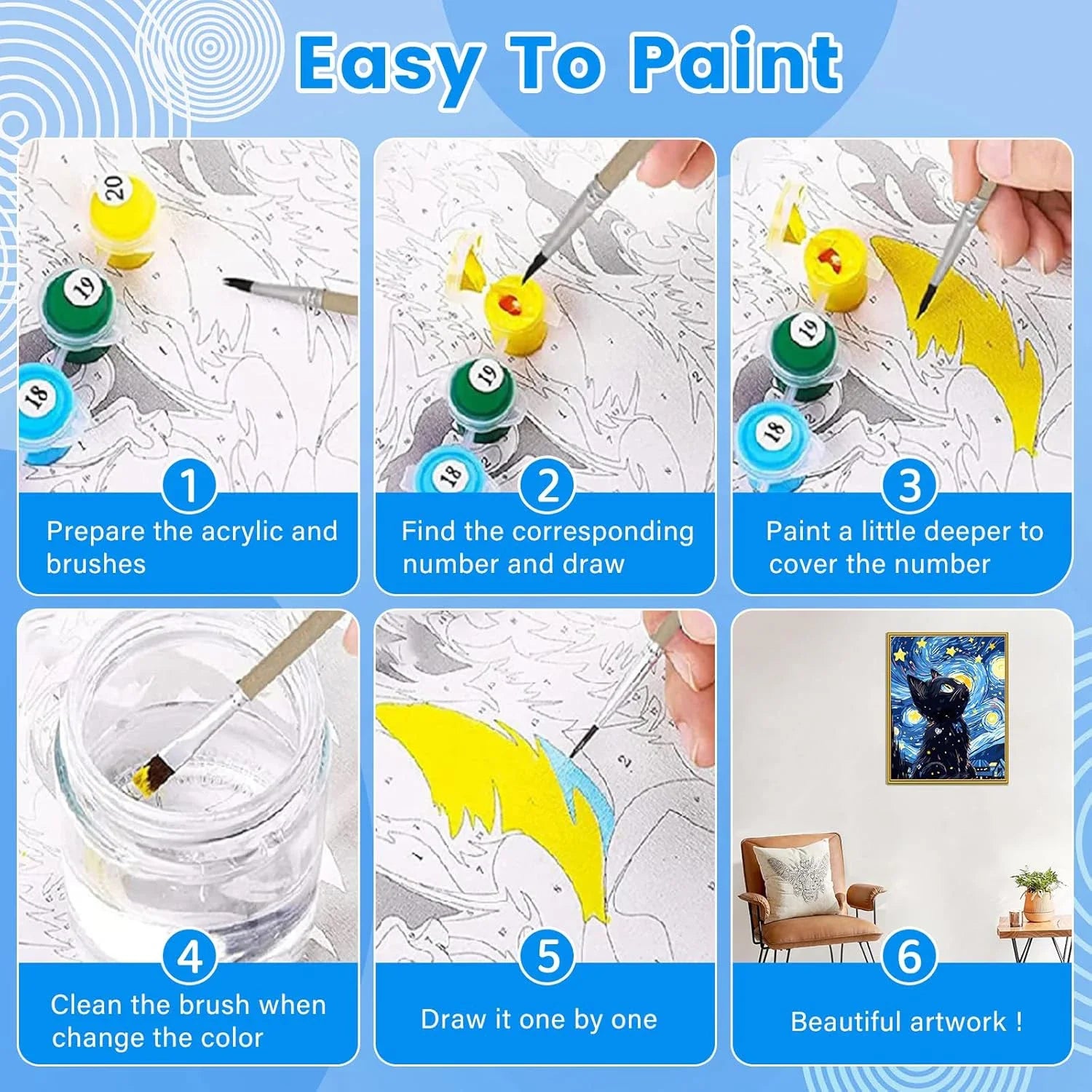 Landscape Architecture Number Painting ,Diy Painting Kit For Adults Paint By Numbers Canvas Acrylic Painting Decorative Paintin