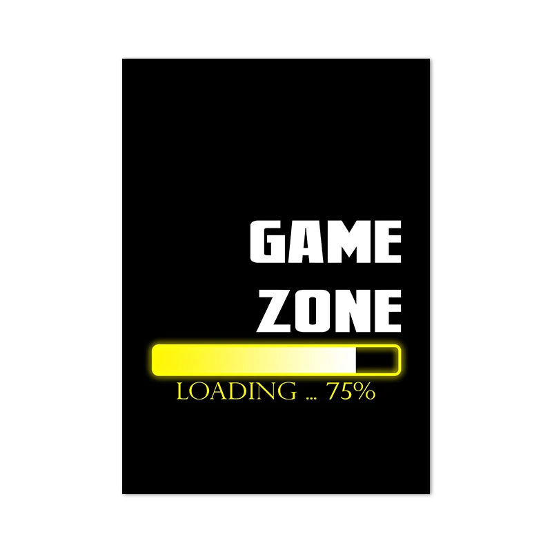 Video Game Wall Art Canvas Posters Prints Gaming Room Decor , Video Game Party Art Painting Pictures Boys Room Wall Decoration