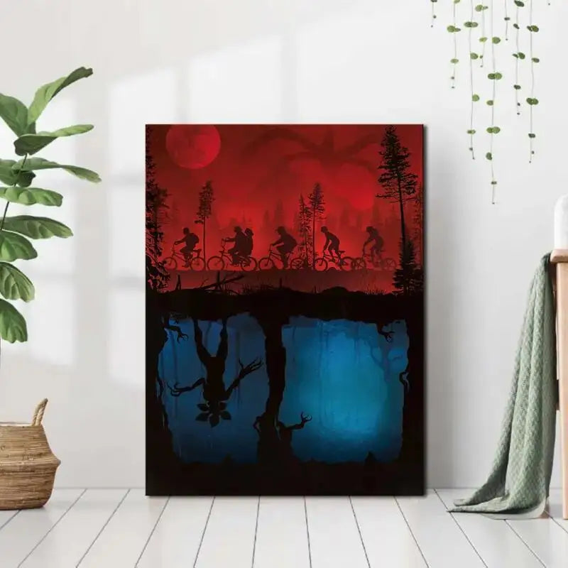 1pc Wall Art Canvas Paintings  Upside Down Monsters Oil Painting On Canvas Wall Art  Artwork Painting Home Wall Decor No Frame