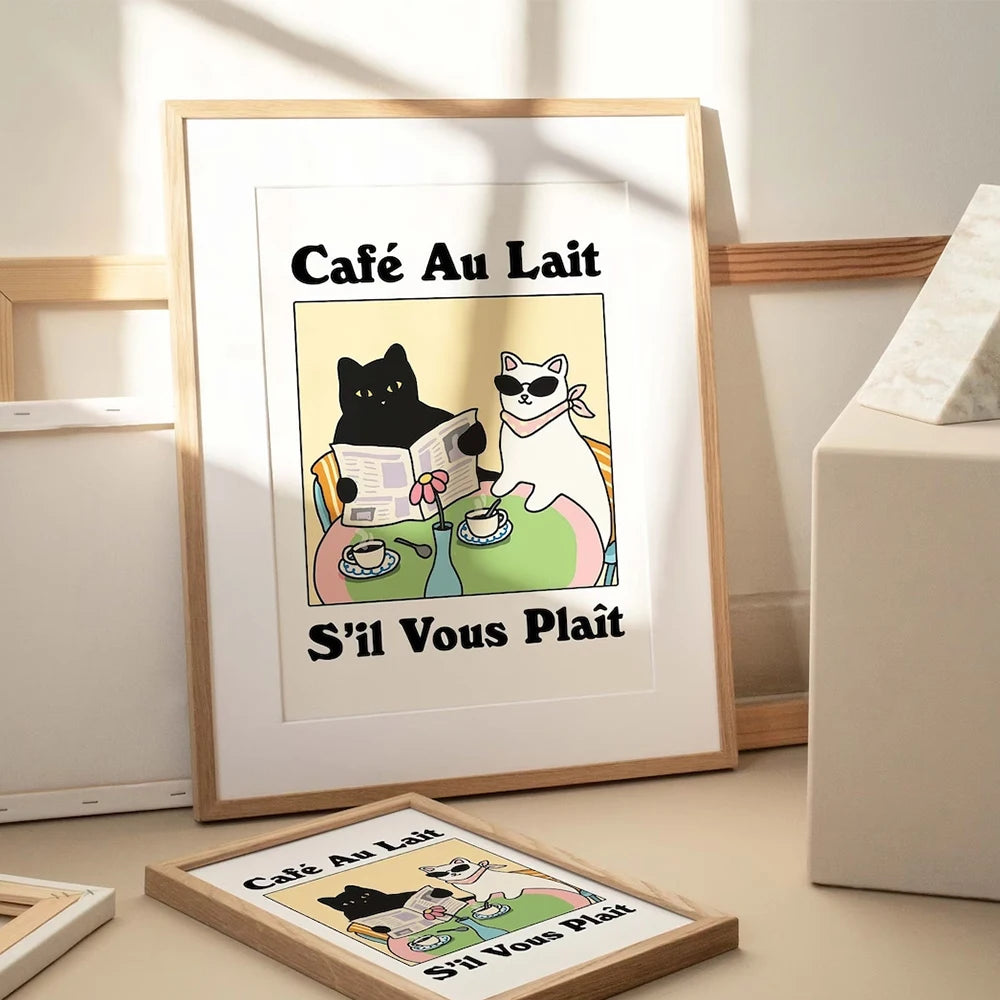 Wash Your Plttle Paws Bathroom Black Cat Wall Art Prints Canvas Painting Poster Picture For Living Bed Room Home Decor