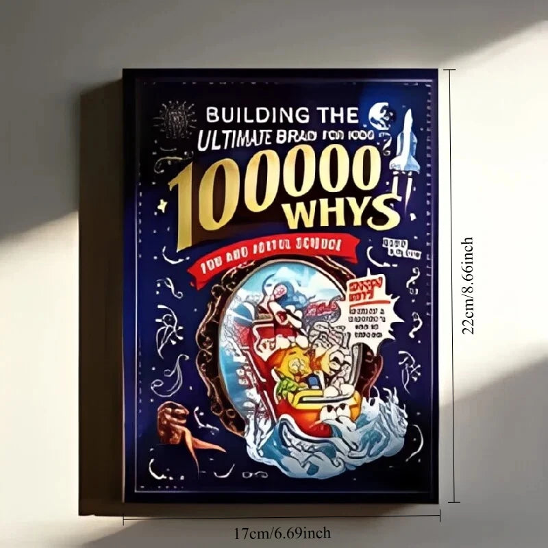 Kids Popular Science 2-Book Set: Funny Comic & 100,000 Whys Storybook, Hardcover Educational Children Extracurricular Gift