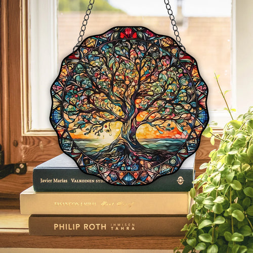Tree of Life Sun Hanging Wall Decor, 5.9in