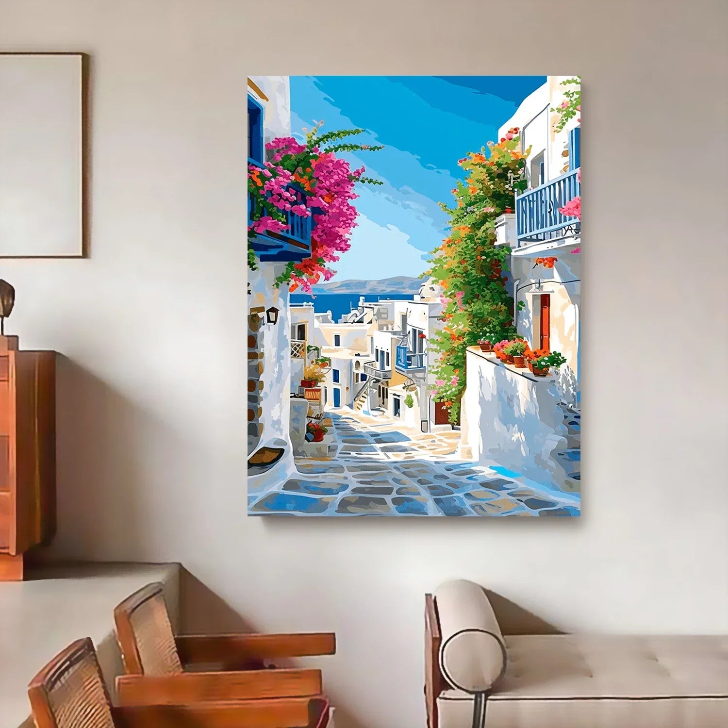 Genie Canvas - Landscape Architecture Number Painting ,Diy Painting Kit For Adults Paint By Numbers Canvas Acrylic Painting Decorative Paintin